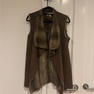 Hawke & Co Brown Faux Fur Vest